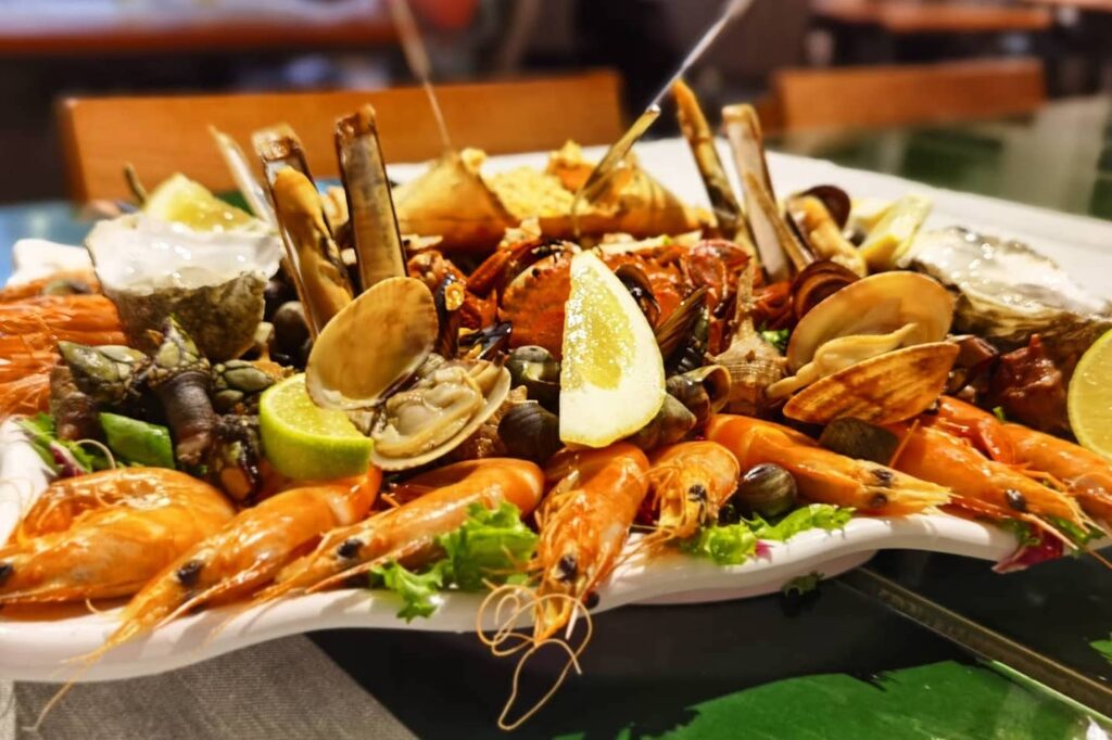 image of seafood plate from Peniche Portugal